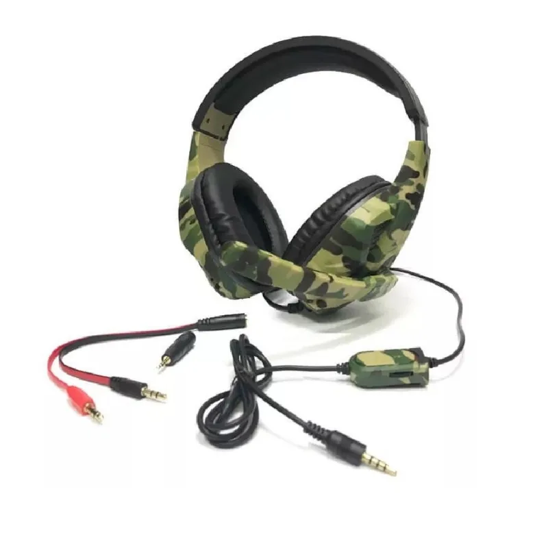 Fone De Ouvido Headphone Gamer - Pc Ps4 Xbox 360 One Nintendo - Camuflado