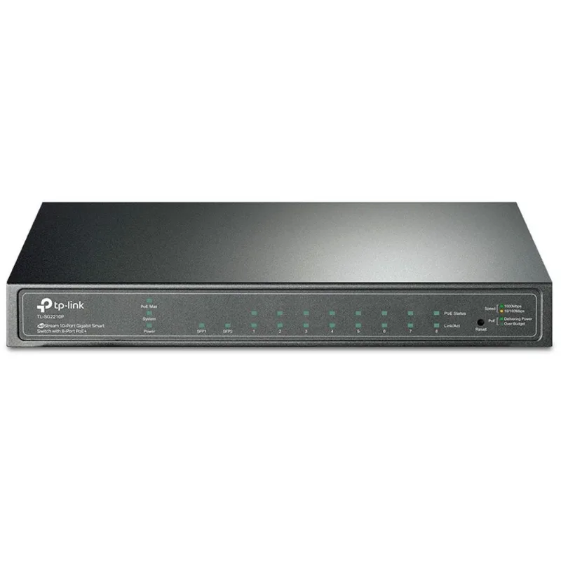 Switch Tp-link Tl-sg2210p - 8 Portas Gigabit Poe - 2 Portas Sfp - Switch Gerenciável L2+ - Jetstream