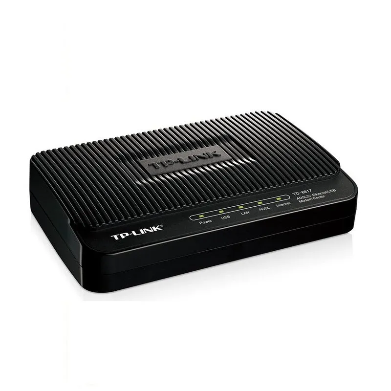 Modem ADSL2+ / Roteador - TP-Link - Preto - TD-8817