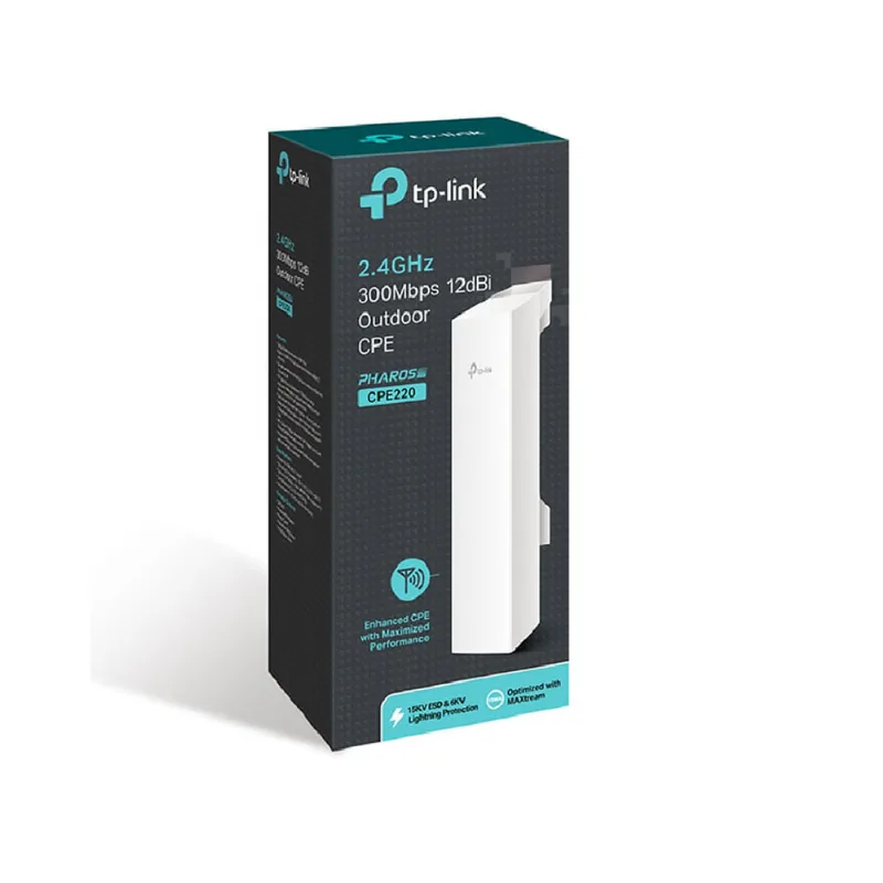 CPE Tp-Link CPE220 300MBPS 2.4GhZ 12dBi Exterior
