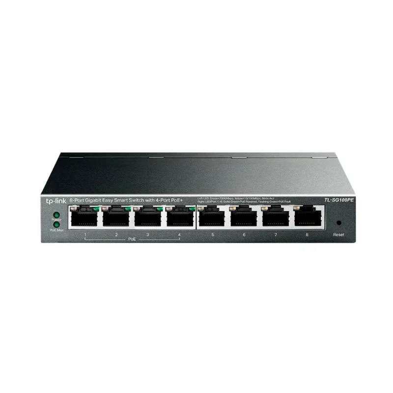 Switch Tp-Link 8 Puertos Sg108pe Smart 4-Poe Metalico 64w