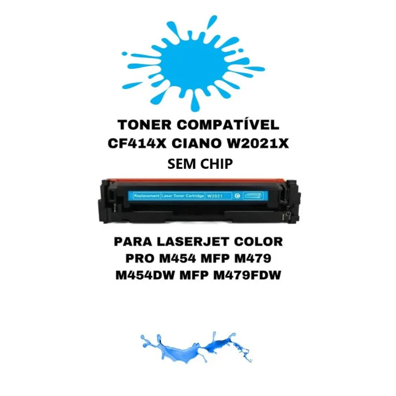 Cartucho de Toner Cf414x W2021 Sem chip Compatível Com M454dw M454dn M479fdw M479dw