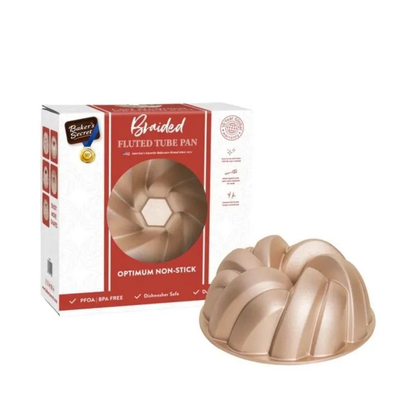 Forma Para Bolo BS11325 Antiaderente Alumínio Fundido 2,4L Dourado The Secret