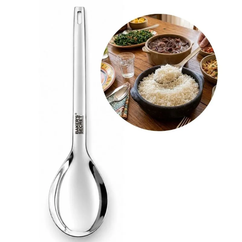 Colher Servir Inox Cozinha Multiuso Legumes Baker's Secret