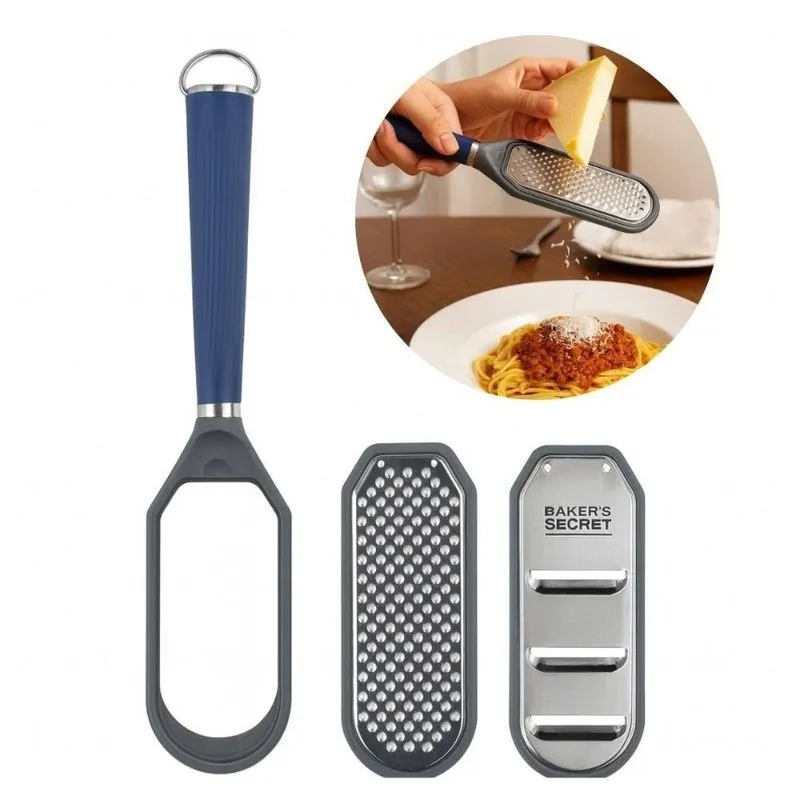 Ralador 2 em 1 Inox Legumes Queijo Lâmina Intercambiável