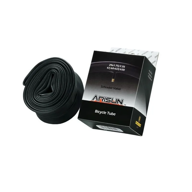 Câmara de ar Arisun 29 x 1.75/2.35 válvula Schrader (bico grosso) 33 mm UNICO / Preto