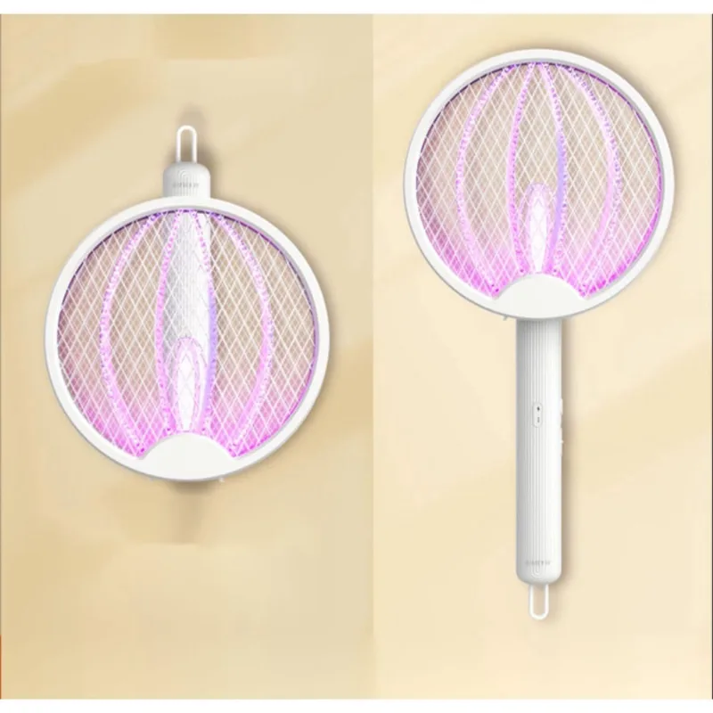 Raquete Mata Mosquito Recarregável 3000V USB - Branco