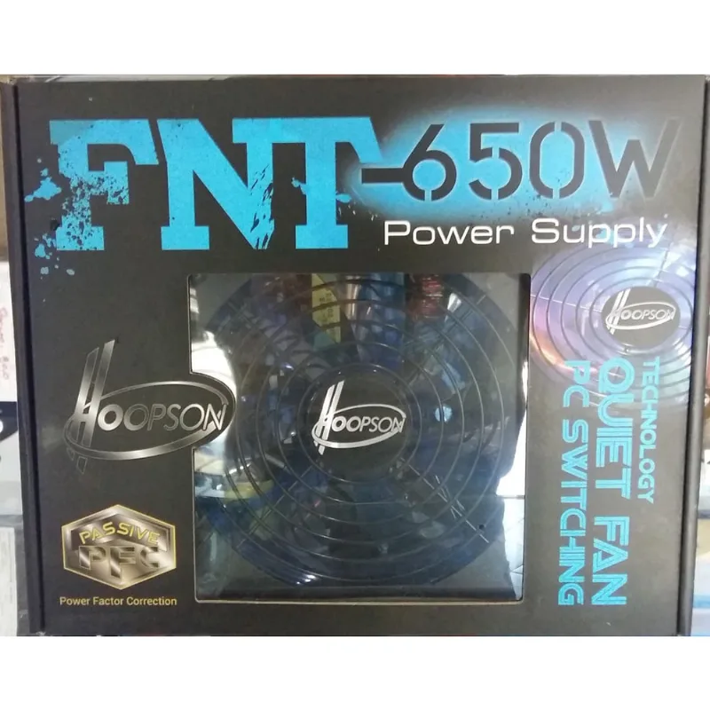 Fonte De Alimentação Gamer Para pc Hoopson Atx 650w Bivolt