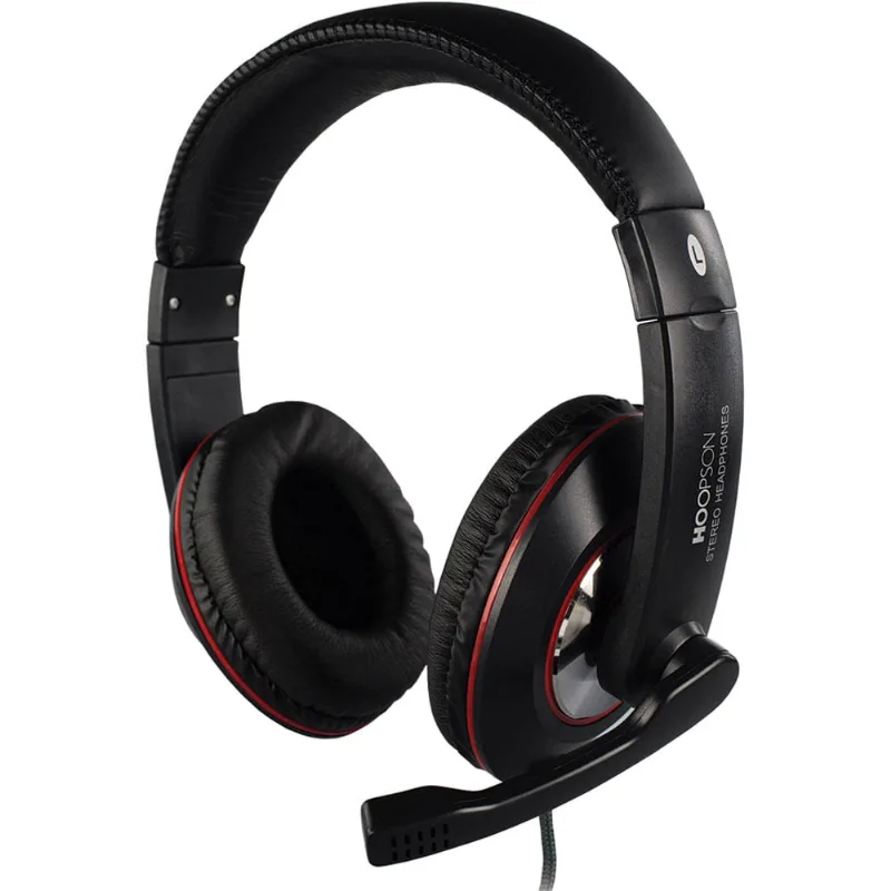 Headset com Microfone Hoopson F-036 Preto Headset Hoopson F-036 com Microfone Preto