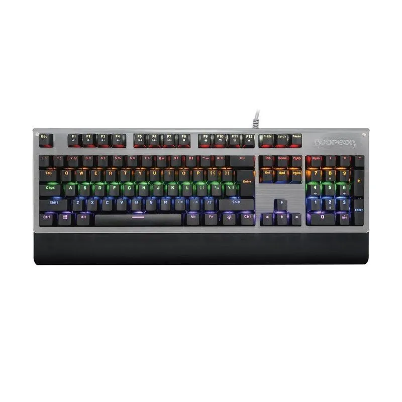 Teclado Mecânico Gamer Profissional Hoopson TPC-049MG RGB Switch Blue US com fio