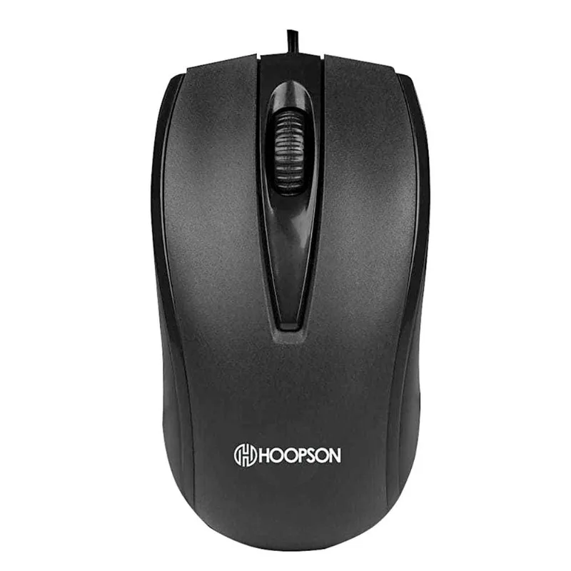 Mouse USB Hoopson MS-038C Preto e Cinza