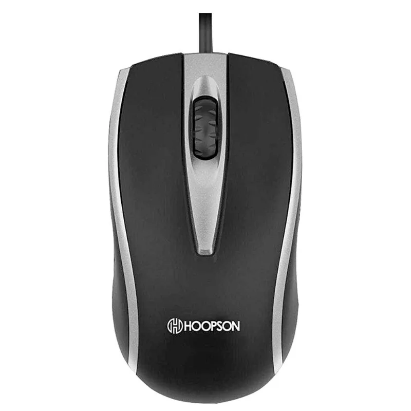 Mouse Gamer USB Hoopson MS 038S Preto e Prata