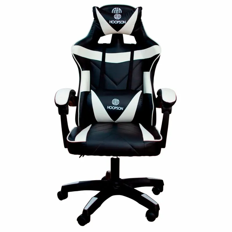 Cadeira Gamer Hoopson CG-506 Giratória Reclinável Branca e Preta