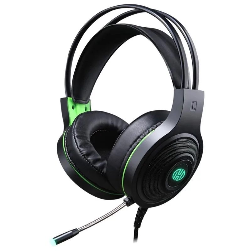 Headset Gamer Preto LED verde Hoopson - F-101-VD