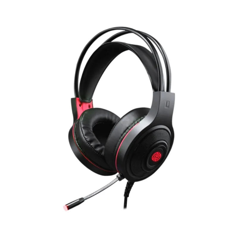 Headset Gamer Hoopson Preto e Vermelho Com LED