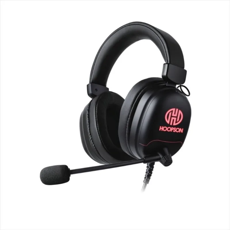 Headset Gamer Hoopson F-102-VM LED USB Preto Vermelho