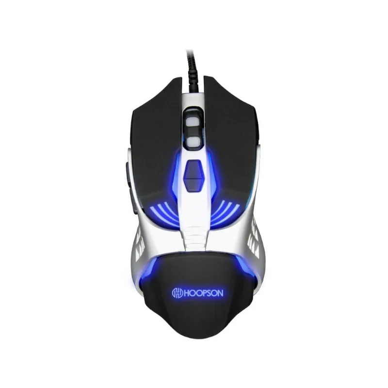 Mouse gamer hoopson 3600 dpi com led rgb cinza msg-200-cz