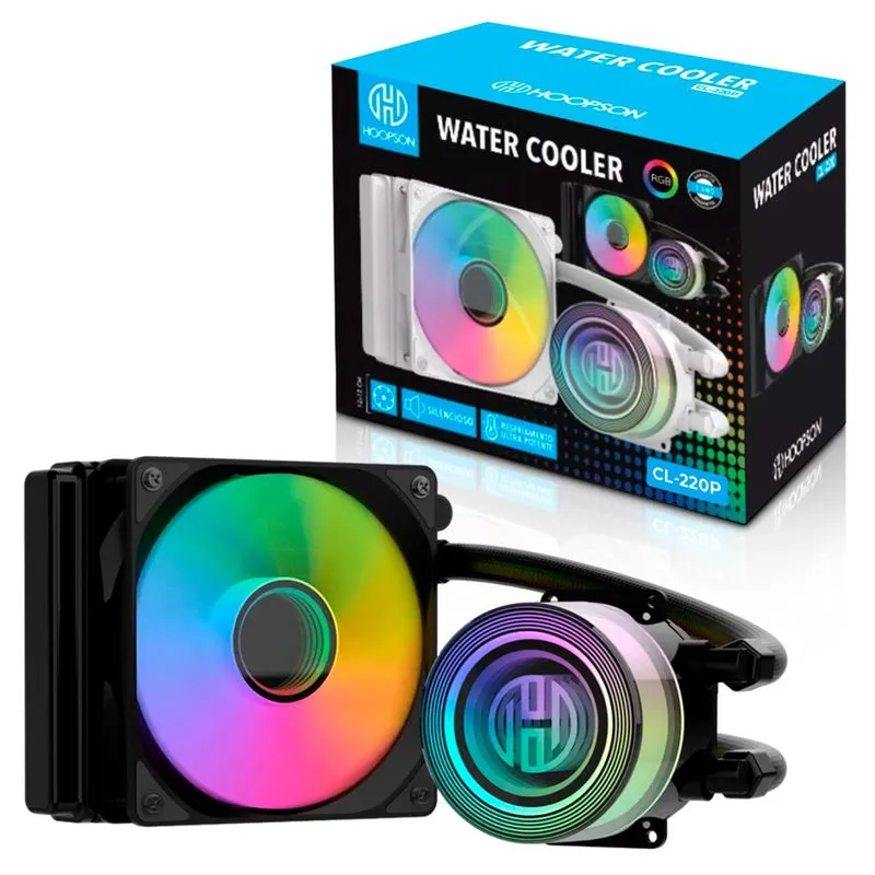 Water Cooler Amd/intel Com Led Rgb 120mm Cl-220p Hoopson