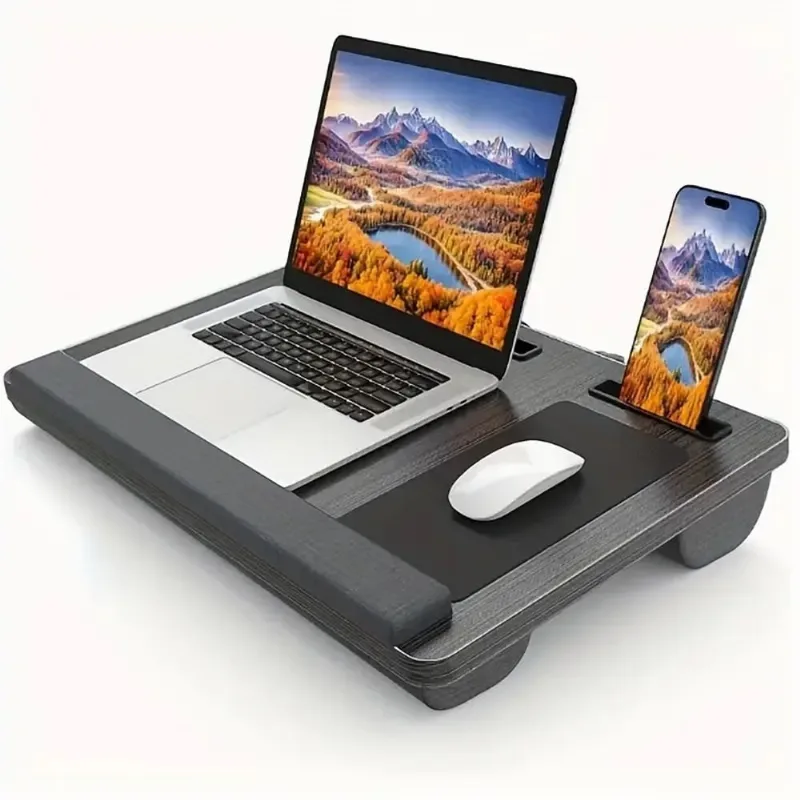 Mesa de Colo Portátil OEM Acolchoada para Notebook Cinza-BPN-008CZ