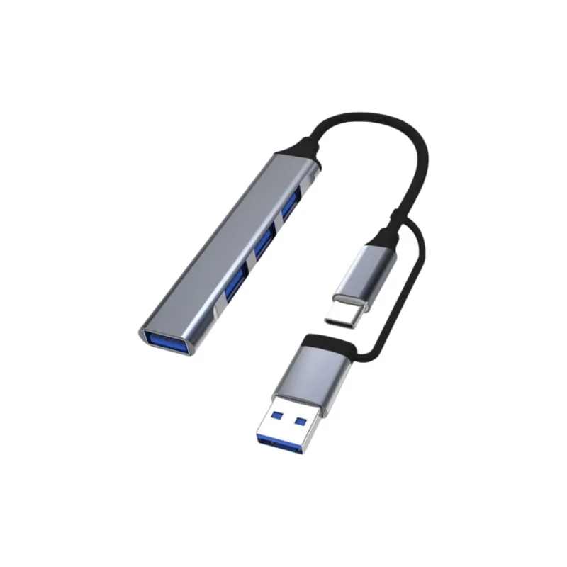 Concentrador USB 3.0 OEM 4 Portas USB-A/C Plug-and-Play - HUB1142