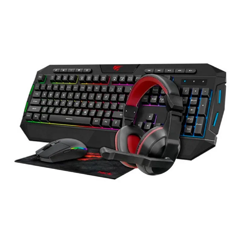 Teclado + Mouse + Auricular + Havit Pad HVKB-KB501CM-SP-BK