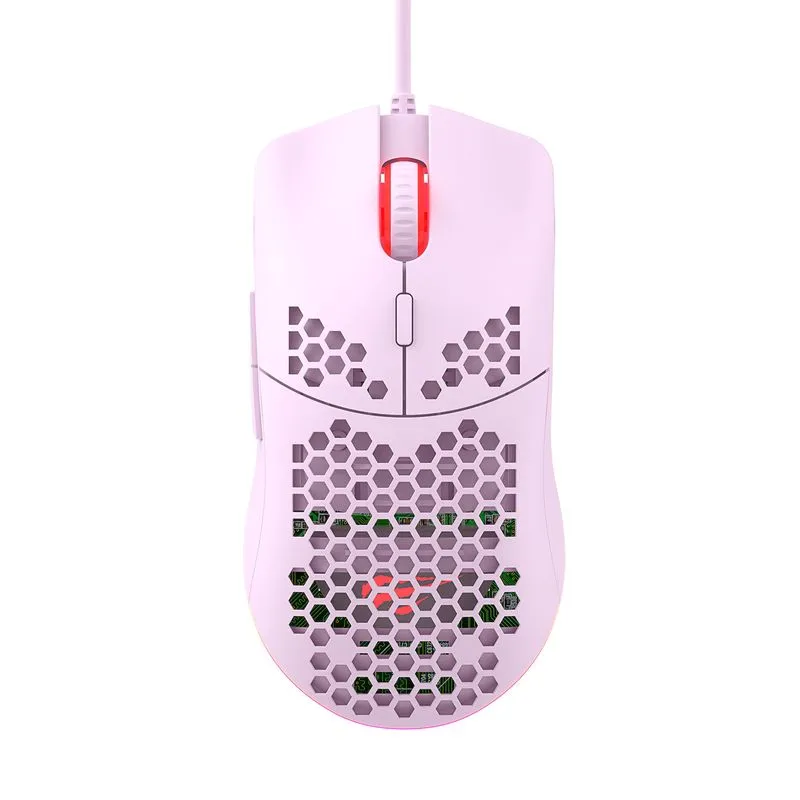 Mouse alámbrico Gaming Havit MS1023, rosado