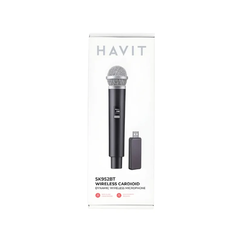 Microfono Inalambrico Havit SK852BT Karaoke con Receptor USB