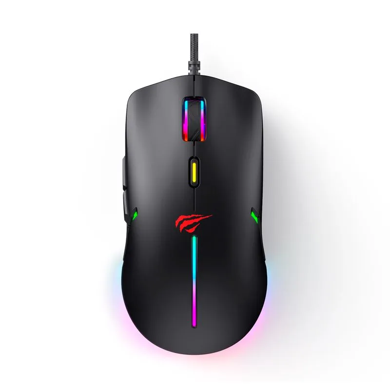 Mouse alámbrico gaming negro Havit