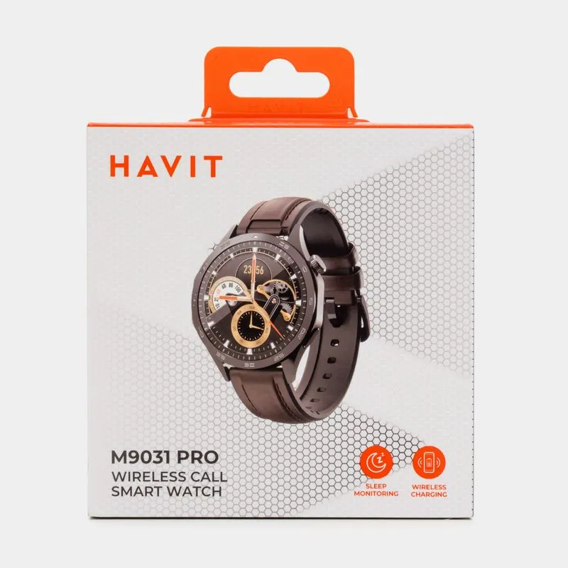 Smartwatch Havit M9031 Pro con tablero circular de 1.43", café