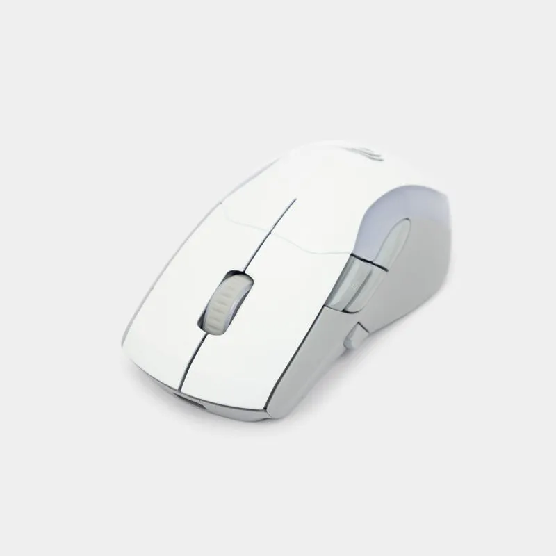 Mouse gaming inalámbrico con luz, blanco