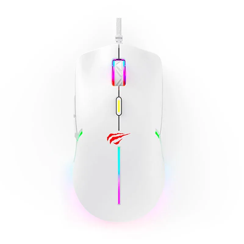 Mouse gaming alámbrico blanco Havit