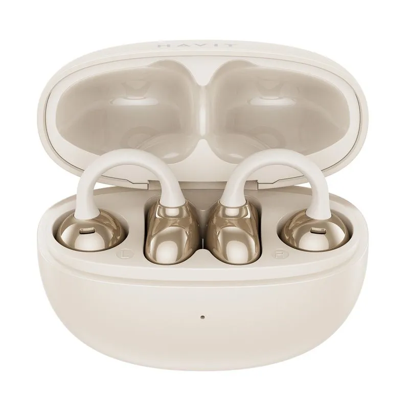 Audífonos inalámbricos open ear Havit OWS928, beige