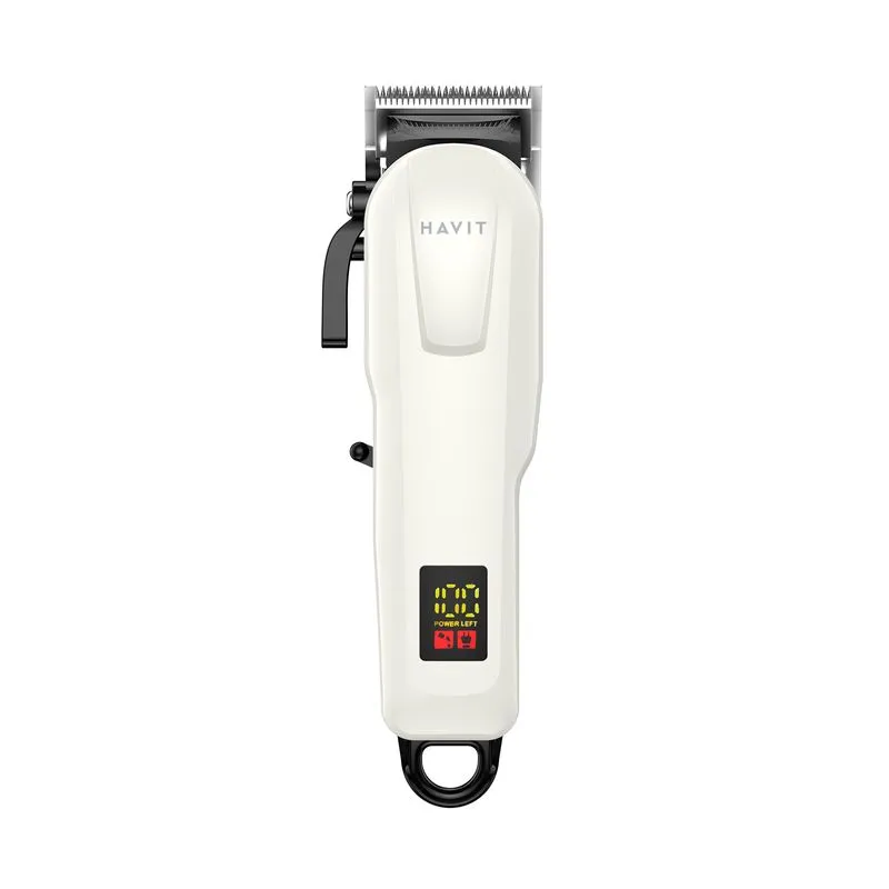 Cortadora de cabello Havit con accesorios, blanca