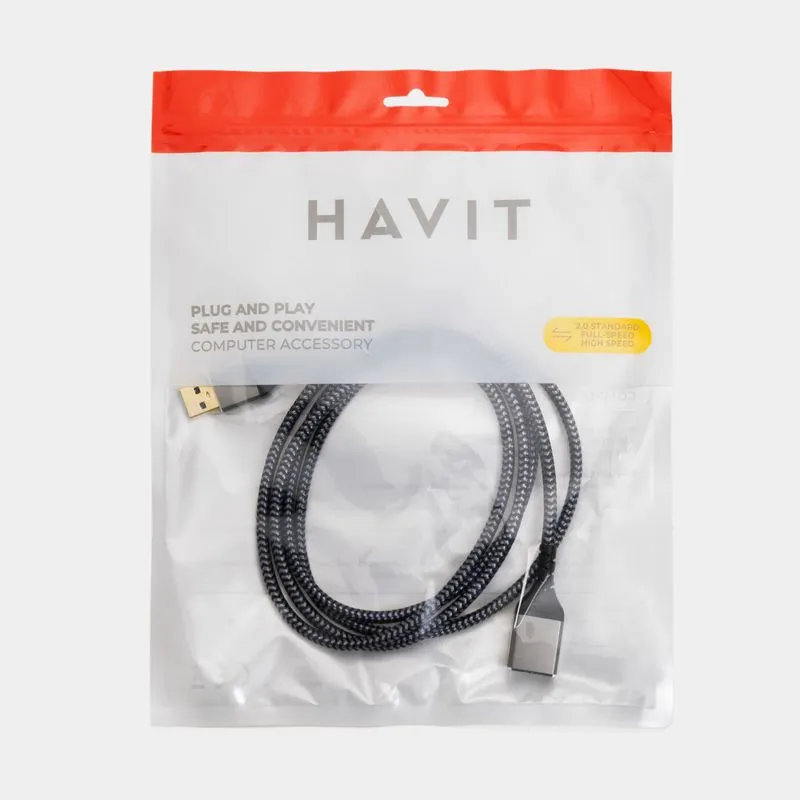 Cable USB-A a USB 3.0 Havit, gris