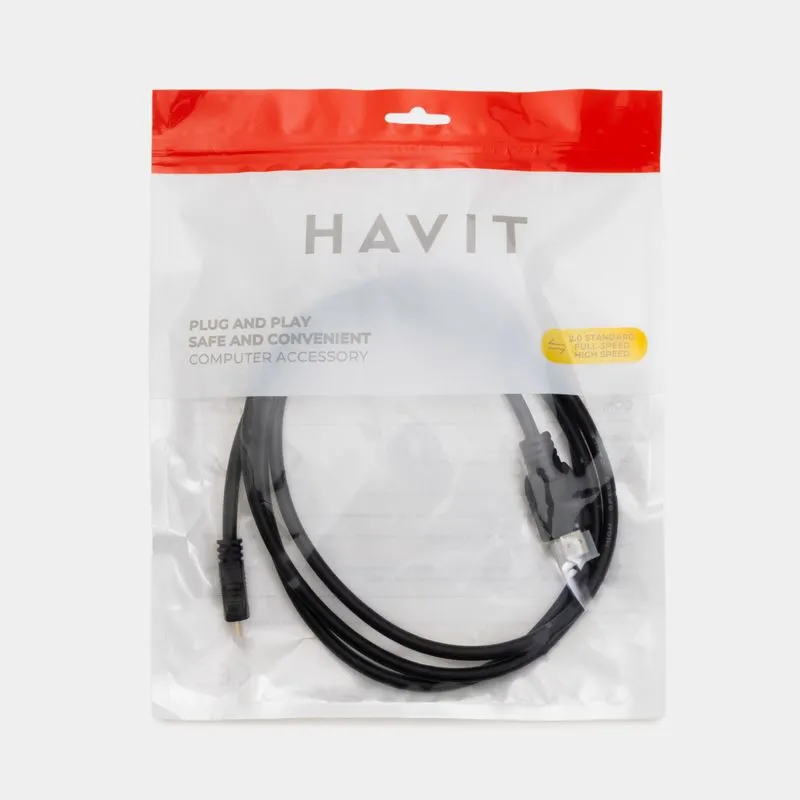 Cable HDMI Havit de 1.5 metros, negro