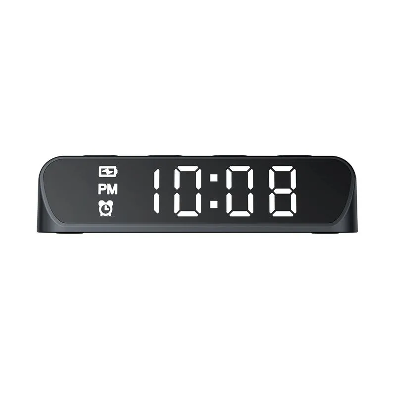 Reloj despertador digital con carga inalámbrica Havit, negro