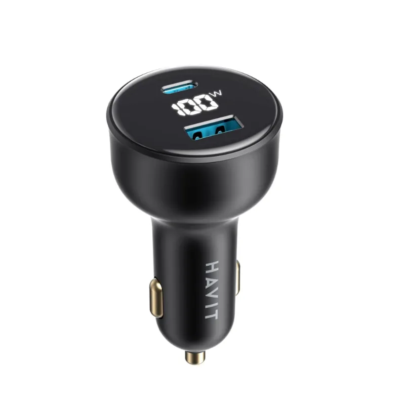 CARGADOR AUTO HAVIT CC100W USB