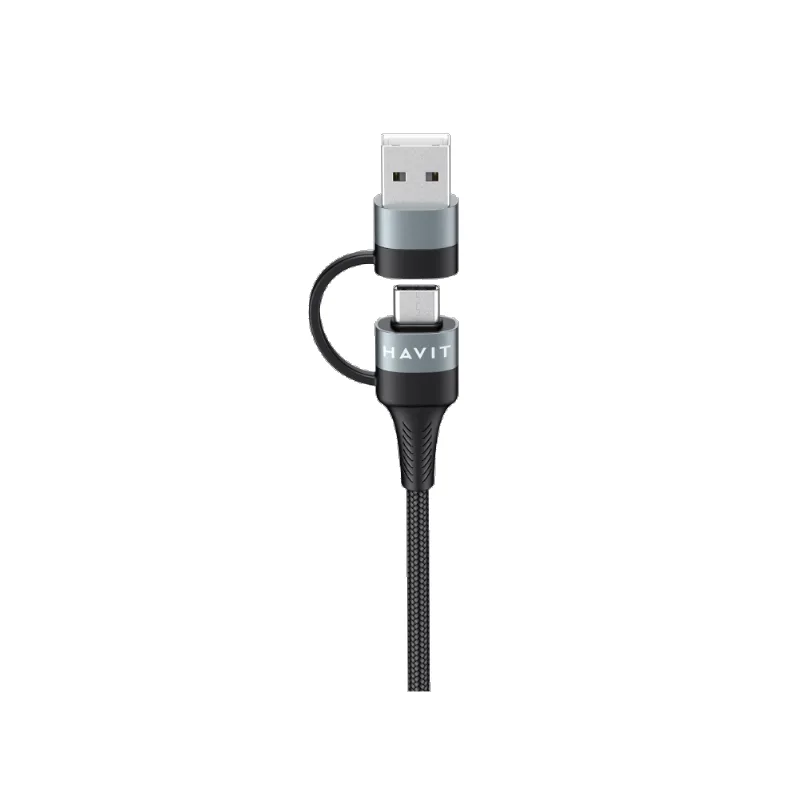 Cable USB Havit CB6244 Negro/Gris
