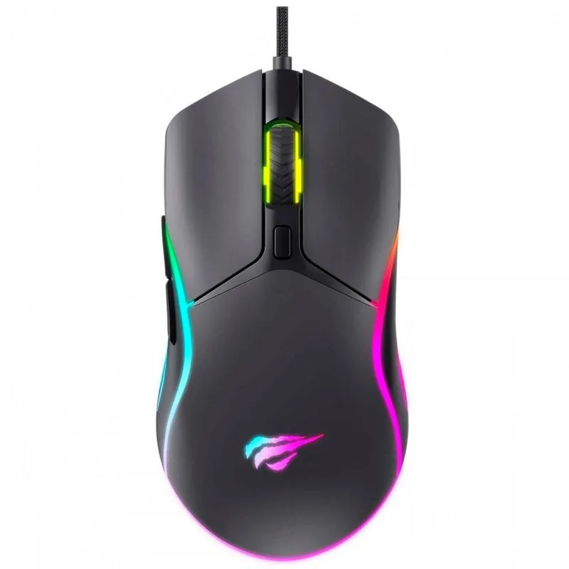 Mouse Gamer Havit Ms1029 - 7200dpi - Iluminação Rgb - Conexão Usb - Hvms-ms1029-bk