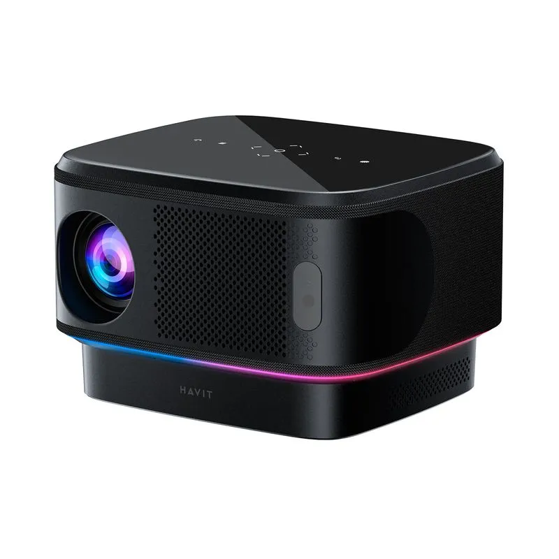 Videoproyector Havit PJ3 Android TV 9.0, negro