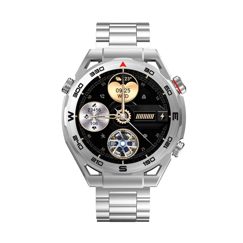 Smartwatch Havit M9030 Ultra con tablero circular de 1.43", plateado