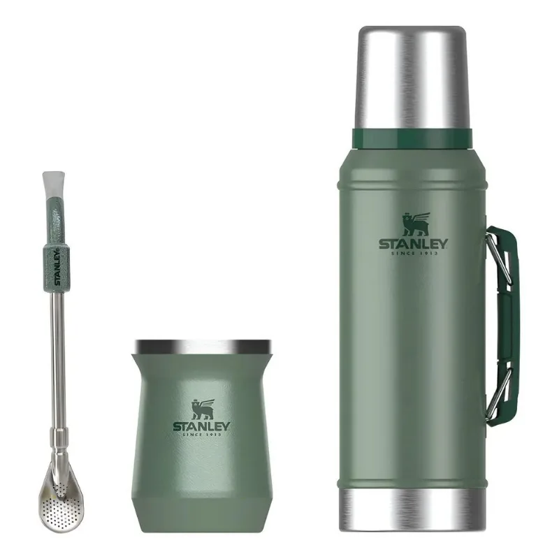 Combo Stanley Original Termo 950ml +mate Y Bombilla Stanley Verde