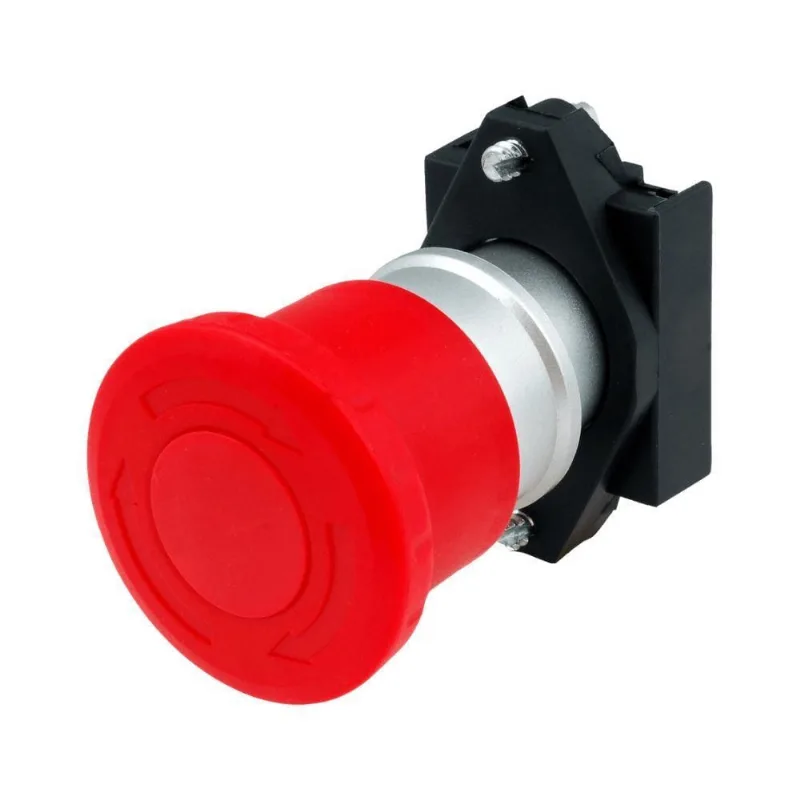 Frontal Botão de Emergência Siemens 3SB6030-1HA20-0YA0 40mm Bivolt Vermelho