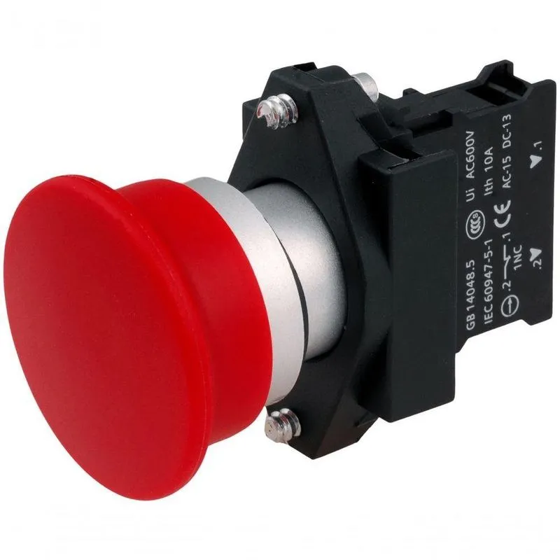 Botão de Emergência 3SB6130-1BC20-1CA0 com IP65 e Bivolt Vermelho Siemens