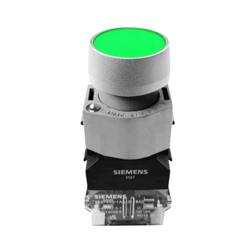 Botão 22Mm Iluminado Verde Plástico 1Na 24V/Cc Sinal 3Sb71330Db401Ba0 Siemens