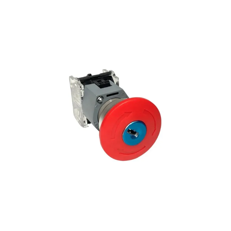 Botão Emergencia Plástico 22Mm Vermelho 1Nf Com Chave D40Mm 3Sb71301Hd201Ca0 Siemens