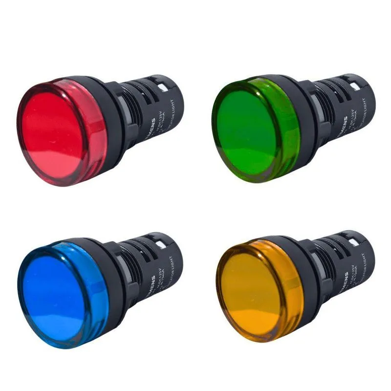 Botão Sinaleiro Monobloco Siemens 3sb7 Luz Piloto Led Integrado 24vac-dc Bivolt Amarelo