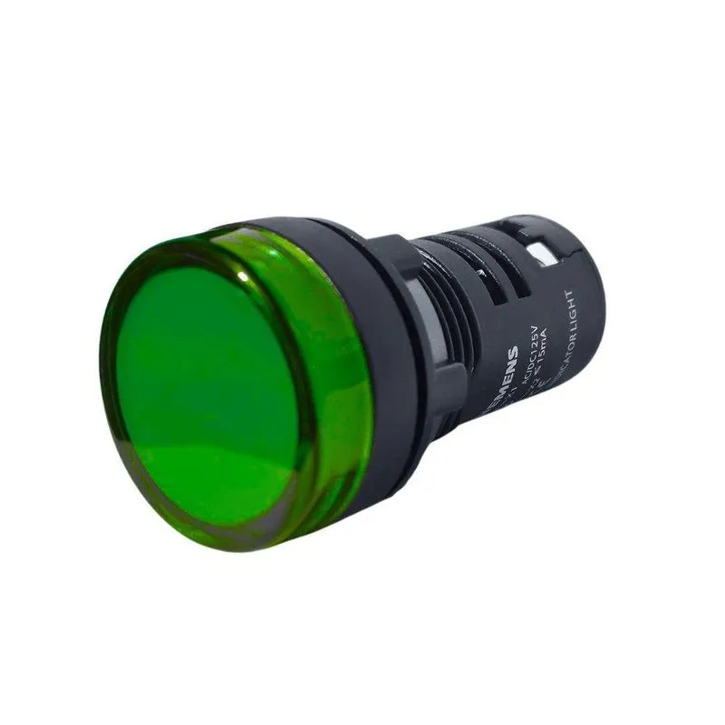 Botão Sinaleiro Monobloco 3sb7 Com Led Integrado Verde Siemens 220v