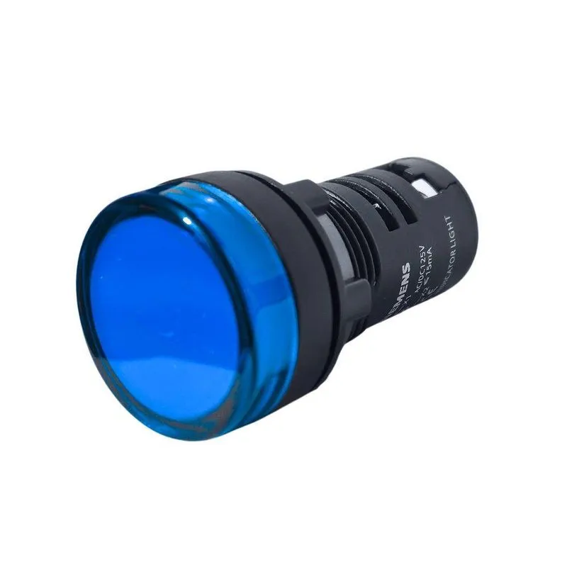 Botão Sinaleiro Monobloco Siemens 3sb7 Com Led Integrado 22mm 220v Azul