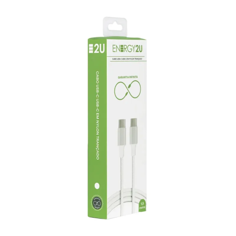 Cabo Tipo-C / Tipo-C de 60W 1.5M Trançado - Energy2U